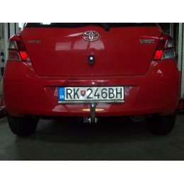 T057A GALIA Полностью оцинкованный фаркоп на Toyota Yaris 2005-2014. Особенности: с 2012 по 2014 необходимо отрегулировать положение глушителя. Тип шара: A. Без