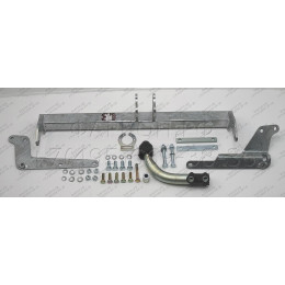 T057A GALIA Полностью оцинкованный фаркоп на Toyota Yaris 2005-2014. Особенности: с 2012 по 2014 необходимо отрегулировать положение глушителя. Тип шара: A. Без