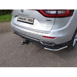 TCU00081N ТСС Фаркоп оцинкованный на Renault Koleos 2017-2020 без подрезки бампера. Тип шара: E (шаровый узел под американский квадрат с нержавеющим шаром). 