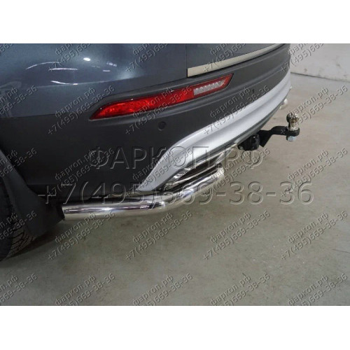 TCU00299 ТСС Фаркоп на Geely Atlas Pro 2021-2024, Belgee X70 2024-. Требуется подрезка бампера. Тип шара: E (шаровый узел под американский квадрат). Нагрузки: 750/50 кг
