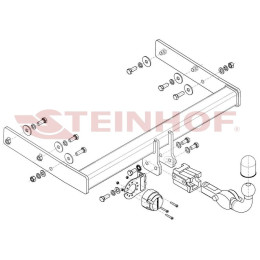 V-131 STEINHOF Фаркоп на Volkswagen Transporter T5 2003-2015, Transporter T6 2015-2024, Volkswagen Caravelle T5 2003-2015, Caravelle T6 2015-2024, Volkswagen Multivan T5 2003-2015, Multivan T6 2015-2022, в т.ч. 4x4, в т.ч. с парктро