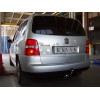 V065C GALIA Полностью оцинкованный фаркоп на Volkswagen Touran 2002-2015. Подрозетник убирается за бампер. Тип шара: C (горизонтальный съемный). Подрезка бампера. Нагрузки: 1800/75 кг, масса фаркопа 16,37 кг