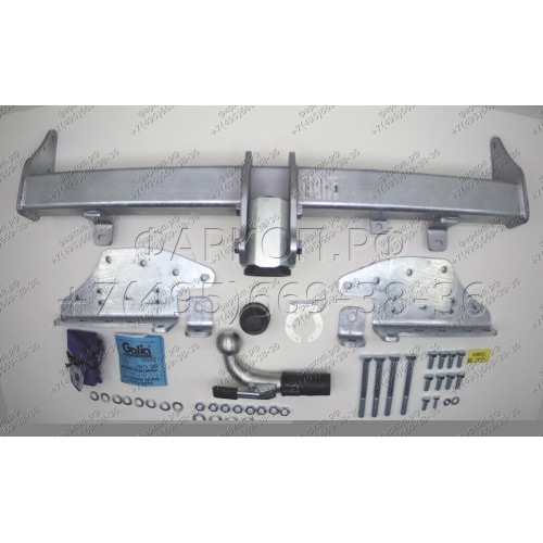 V093C GALIA Полностью оцинкованный фаркоп на Ford Ranger 2022-, Volkswagen Amarok 2022-. Тип шара: C (горизонтальный съемный). Установка без выреза бампера. Нагрузки: 3500/210 кг, масса фаркопа 25,17 кг