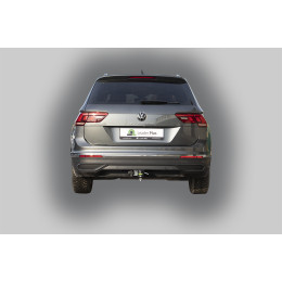 V123-E Лидер-плюс ТСУ для Volkswagen Tiguan 2007-2016, 2016-2024 без выреза бампера. Тип шара: E. Нагрузки: 1300/100 кг, масса фаркопа 18 кг (без электрики в комплекте)