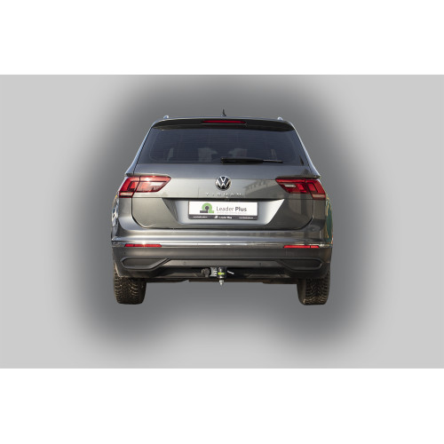 V123-E Лидер-плюс ТСУ для Volkswagen Tiguan 2007-2016, 2016-2024 без выреза бампера. Тип шара: E. Нагрузки: 1300/100 кг, масса фаркопа 18 кг (без электрики в комплекте)