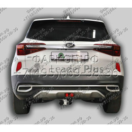 K131-A Лидер-плюс ТСУ для Kia Seltos 2020-2022, 2024- без выреза бампера. Нагрузки: 1300/75 кг, масса фаркопа 13,5 кг (без электрики в комплекте)