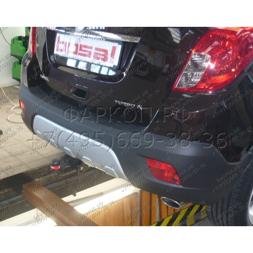 1183-A ORIS Фаркоп на Opel Mokka 2012-2019, Chevrolet Tracker 2013-2015. Необходима подрезка бампера. Тип шара: A. Нагрузки: 1200/75 кг, масса фаркопа 19,8 кг (без электрики в комплекте)