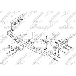 NS 31 AVTOS Фаркоп на Nissan Patrol 2010-2025 без выреза в бампере. Тип шара: F. Нагрузки: 1500/75 кг, масса фаркопа 24,5 кг (без электрики в комплекте)
