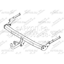 TY 23 AVTOS Фаркоп на Toyota RAV4, кроме удлиненной 2009-2013 без подрезки бампера. Тип шара: A. Нагрузки: 1500/75 кг, масса фаркопа 18,5 кг (без электрики в компле