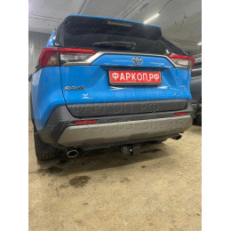 TRV-19-991122.00 PT GROUP Фаркоп на Toyota RAV4 2019-2025, Suzuki Across 2020-2025 без подрезки бампера. Тип шара: E (легкосъемный шар под квадрат). Нагрузки: 2100/60 кг, масса фа