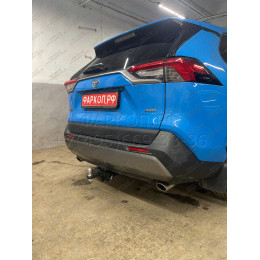 TRV-19-991122.00 PT GROUP Фаркоп на Toyota RAV4 2019-2025, Suzuki Across 2020-2025 без подрезки бампера. Тип шара: E (легкосъемный шар под квадрат). Нагрузки: 2100/60 кг, масса фа