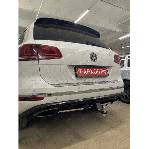 PCA-02-991122.00 PT GROUP Фаркоп на Volkswagen Touareg 2002-2018, Porsche Cayenne 2002-2017. Тип шара: E (легкосъемный шар под квадрат). Нагрузки: 3500/150 кг, масса фаркопа 17,4 кг (без электрики в комплекте)