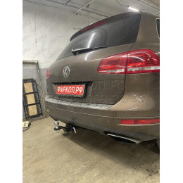 PCA-02-991122.00 PT GROUP Фаркоп на Volkswagen Touareg 2002-2018, Porsche Cayenne 2002-2017. Тип шара: E (легкосъемный шар под квадрат). Нагрузки: 3500/150 кг, масса фаркопа 17,4 кг (без 