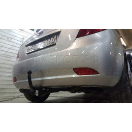 K110-A Лидер-плюс ТСУ для Kia Ceed хетчбек 2007-2012, Hyundai i30 хетчбек 2007-2012 без снятия и выреза бампера. Нагрузки: 1200/75 кг, масса фаркопа 14,08 кг (без электр