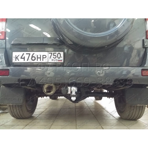 6509-E ORIS Фаркоп на УАЗ 3159, 3160, 3162, 3163 Patriot (Патриот) 4x4 1994-2015, 2015- без подрезки бампера. Тип шара: E. Нагрузки: 1500/75 кг, масса фаркопа 14,1 кг (без электрики в комплекте)
