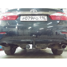 T106-A Лидер-плюс ТСУ для Toyota Camry седан 2006-2012, 2012-2017 без выреза бампера. Нагрузки: 1300/75 кг, масса фаркопа 18,54 кг (без электрики в комплекте)