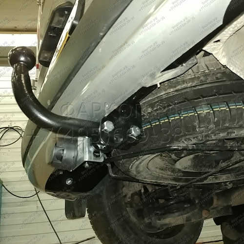 R112-A Лидер-плюс ТСУ для Renault Kangoo 2008-2021, Mercedes Citan 2012-2021 без снятия и выреза бампера. Нагрузки: 1300/75 кг, масса фаркопа 16 кг (без электрики в комплекте)