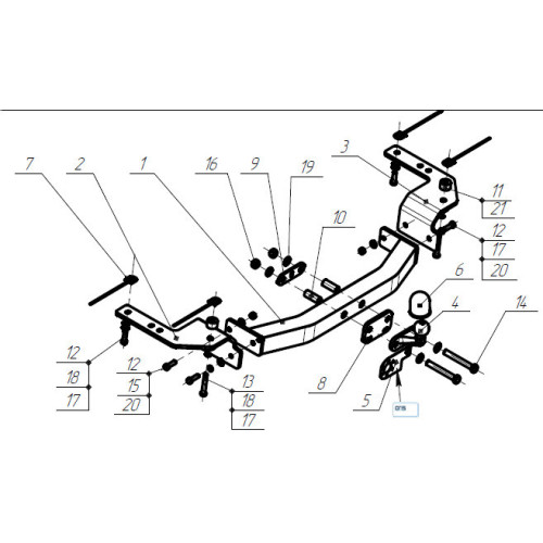 3017-F ORIS Фаркоп на Toyota Land Cruiser 200 2007-2021, включая Executive, Excalibur, TRD, Lexus LX570 2007-2021. Без выреза в бампере. Тип шара: F. Нагрузки: 2500/120 кг, масса фаркопа 22,8 кг (без электрики в комплекте)