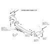 3054-A ORIS Фаркоп на Toyota Land Cruiser 200 2007-2021 (кроме комплектаций Exclusive и Excalibur), Lexus LX570 2007-2021. Без выреза в бампере. Тип шара: A. Нагрузки: 1500/75 кг, масса фаркопа 21,4 кг (без электрики в комплекте)