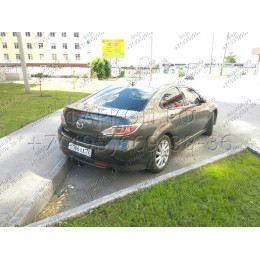 4528-A ORIS Фаркоп на Mazda 6 хетчбек/седан 2008-2013. Необходима подрезка бампера. Тип шара: A. Нагрузки: 1500/70 кг, масса фаркопа 19,4 кг (без электрики в комп