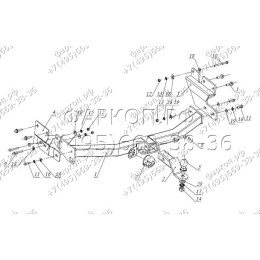 FA 0595-E Бизон Фаркоп на Great Wall Hover H5 2010-2016, Haval H5 2020-2021, DW Hower H5 2017-2019 без подрезки бампера. Тип шара: E (легкосъемный шар под квадрат). Нагрузки: 2800/120 