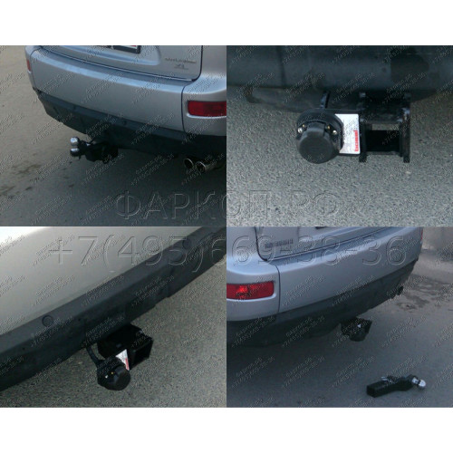 4165-E ORIS Фаркоп на Mitsubishi Outlander XL7 2007-2012, Peugeot 4007 2007-2012, Citroen C-Crosser 2007-2012 без выреза в бампере. Тип шара: E. Нагрузки: 1500/50 кг, масса фаркопа 25,15 кг (без электрики в комплекте)