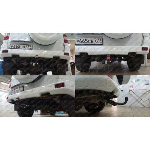 6508-A ORIS Фаркоп на UAZ 3159, 3160, 3162, 3163 Patriot 4x4 1994-2015, 2015- без подрезки бампера. Тип шара: A. Нагрузки: 1500/75 кг, масса фаркопа 13,3 кг (без электрики в комплекте)