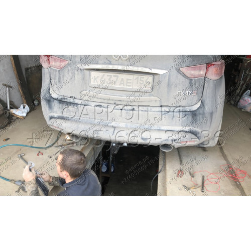 8011-A ORIS Фаркоп на Infiniti FX 2010-2014, Infiniti QX70 2014-2017 без выреза в бампере. Тип шара: A. Нагрузки: 1500/75 кг, масса фаркопа 21 кг (без электрики в комплекте)