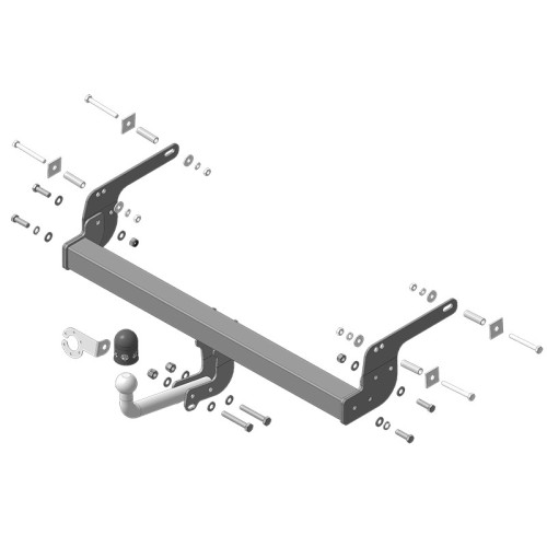 R101As АвтоСтандарт Фаркоп с оцинкованным шаром на Renault Duster 2012-2015, 2015-2021, 2021-2022, Nissan Terrano 2014-2022. Требуется подрезка бампера. Тип шара: A. Нагрузки: 1250/75 кг, масса фаркопа 13,7 кг (без электрики в комплекте)