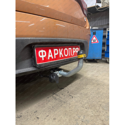 90907-A MOTODOR Фаркоп с оцинкованным шаром на Hyundai Solaris II седан 2017-2022, Kia Rio IV седан (дорестайл) 2017-2021, Solaris HS 2024-. Требуется подрезка бампера. Тип шара: A. Нагрузки: 1200/60 кг, масса фаркопа 15,2 кг (без электрики в комплекте)