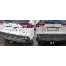 92518-A MOTODOR Фаркоп с оцинкованным шаром на Toyota RAV4 2019-2025, 2025-, Suzuki Across 2020-2025 без выреза в бампере. Тип шара: A. Нагрузки: 2100/100 кг, масса фаркопа 17,8 кг 