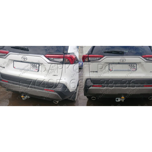 92518-A MOTODOR Фаркоп с оцинкованным шаром на Toyota RAV4 2019-2025, 2025-, Suzuki Across 2020-2025 без выреза в бампере. Тип шара: A. Нагрузки: 2100/100 кг, масса фаркопа 17,8 кг (без электрики в комплекте)