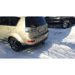 4165-E ORIS Фаркоп на Mitsubishi Outlander XL7 2007-2012, Peugeot 4007 2007-2012, Citroen C-Crosser 2007-2012 без выреза в бампере. Тип шара: E. Нагрузки: 1500/50 кг, масса фаркопа 25,15 кг (без 
