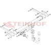 A-112 STEINHOF Фаркоп на Audi Q5 2016-2024, Audi Q5 Sportback 2021-2024, в т.ч. S-Line. Требуется подрезка бампера. Тип шара: AV (вертикальное быстросъемное крепление шара на ключе). Нагрузки: 2400/110 кг, масса фаркопа 21,35 кг (без электрики в комплекте