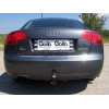 A036C GALIA Полностью оцинкованный фаркоп на Audi A4 седан/универсал (Avant) 2000-2007, включая 4WD (Quattro), SEAT Exeo седан/универсал 2009-2013. Подрозетник убирается за бампер. Тип шара: C (горизонтальный съемный). Невидимый вырез бампера. Нагрузки: 2