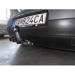 A038A GALIA Полностью оцинкованный фаркоп на Audi A3 2003-2008: хетчбек 3 двери, VW Golf V, VI, Plus хетчбек 3/5 дверей 2003-2008, 2008-2013 (2WD только). Тип шара: A. Подрезка б