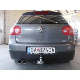 A038A GALIA Полностью оцинкованный фаркоп на Audi A3 2003-2008: хетчбек 3 двери, VW Golf V, VI, Plus хетчбек 3/5 дверей 2003-2008, 2008-2013 (2WD только). Тип шара: A. Подрезка б