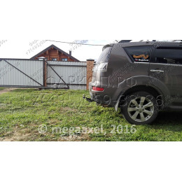 4165-E ORIS Фаркоп на Mitsubishi Outlander XL7 2007-2012, Peugeot 4007 2007-2012, Citroen C-Crosser 2007-2012 без выреза в бампере. Тип шара: E. Нагрузки: 1500/50 кг, масса фаркопа 25,15 кг (без 