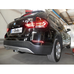 B018C GALIA Полностью оцинкованный фаркоп на BMW X1 E84 2009-2015, кроме M-обвеса. Подрозетник убирается за бампер. Тип шара: C (горизонтальный съемный). Бе
