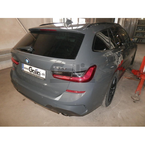 B025A GALIA Полностью оцинкованный фаркоп на BMW 3-Series седан/универсал 2018-, BMW 4-Series G22 coupe 2020-, BMW 4-Series G26 Gran Coupe 2021-. Подрозетник убирается за бампер. Тип шара: A. Установка без снятия и выреза бампера. Нагрузки: 1900/100 кг, м