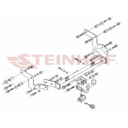 C-021 STEINHOF Фаркоп на Citroen Berlingo I 1996-12/2002, 01/2003-2008, Berlingo First 2008-2012, Peugeot Partner I 1996-12/2002, 01/2003-2008, Partner Origin 2008-2012 без снятия и подрезки бампера. Тип шара: A. Н