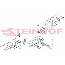 C-214 STEINHOF Фаркоп на Chrysler Sebring 2007-2011 (требуется подрезка бампера), Dodge Avenger 2007-2015 (без подрезки бампера). Тип шара: AH (горизонтальное быстросъемно