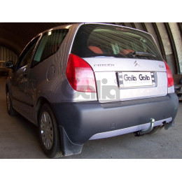 C036A GALIA Полностью оцинкованный фаркоп на Citroen C2 2003-2009. Тип шара: A. Установка без снятия и выреза бампера. Нагрузки: 1000/27 кг, масса фаркопа 15,01 кг