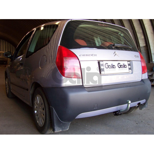 C036A GALIA Полностью оцинкованный фаркоп на Citroen C2 2003-2009. Тип шара: A. Установка без снятия и выреза бампера. Нагрузки: 1000/27 кг, масса фаркопа 15,01 кг