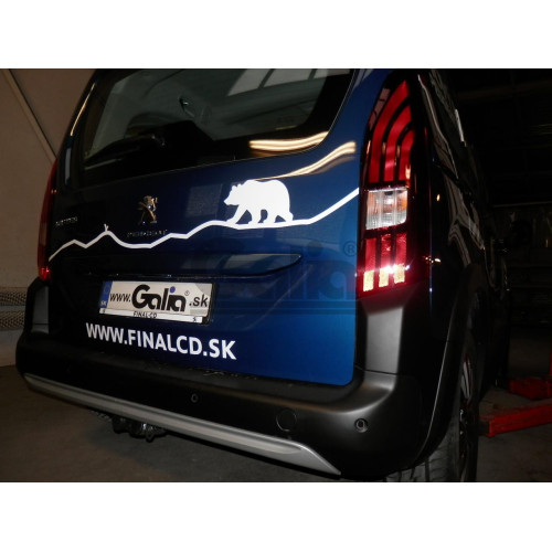 C052A GALIA Полностью оцинкованный фаркоп на Peugeot Partner II 2008-2018: L1 4380 мм., включая Partner II Tepee, Citroen Berlingo II 2008-2018: L1 4380 мм., Peugeot Partner III L1 2018-, Peugeot Rifter L1 2018-, Citroen Berlingo III L1 2018-, Toyota ProA