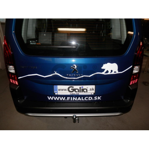 C052A GALIA Полностью оцинкованный фаркоп на Peugeot Partner II 2008-2018: L1 4380 мм., включая Partner II Tepee, Citroen Berlingo II 2008-2018: L1 4380 мм., Peugeot Partner III L1 2018-, Peugeot Rifter L1 2018-, Citroen Berlingo III L1 2018-, Toyota ProA