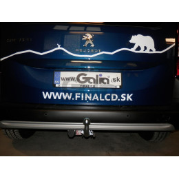 C052A GALIA Полностью оцинкованный фаркоп на Peugeot Partner II 2008-2018: L1 4380 мм., включая Partner II Tepee, Citroen Berlingo II 2008-2018: L1 4380 мм., Peugeot Partner III L1 2018-, Peugeot Rifter L1 2018-, Ci