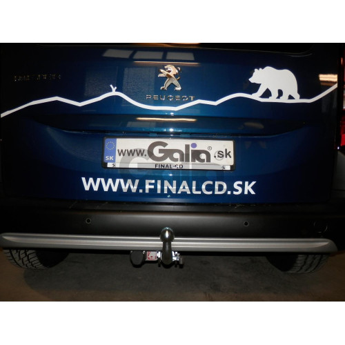 C052A GALIA Полностью оцинкованный фаркоп на Peugeot Partner II 2008-2018: L1 4380 мм., включая Partner II Tepee, Citroen Berlingo II 2008-2018: L1 4380 мм., Peugeot Partner III L1 2018-, Peugeot Rifter L1 2018-, Citroen Berlingo III L1 2018-, Toyota ProA