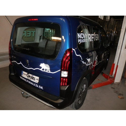 C052A GALIA Полностью оцинкованный фаркоп на Peugeot Partner II 2008-2018: L1 4380 мм., включая Partner II Tepee, Citroen Berlingo II 2008-2018: L1 4380 мм., Peugeot Partner III L1 2018-, Peugeot Rifter L1 2018-, Citroen Berlingo III L1 2018-, Toyota ProA