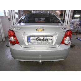 C063A GALIA Полностью оцинкованный фаркоп на Chevrolet Aveo седан 2012-2015. Подрозетник убирается за бампер. Тип шара: A. Без выреза бампера. Нагрузки: 1100/50 